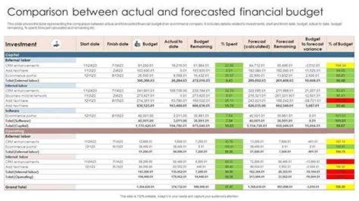 What is a forecasted budget?
