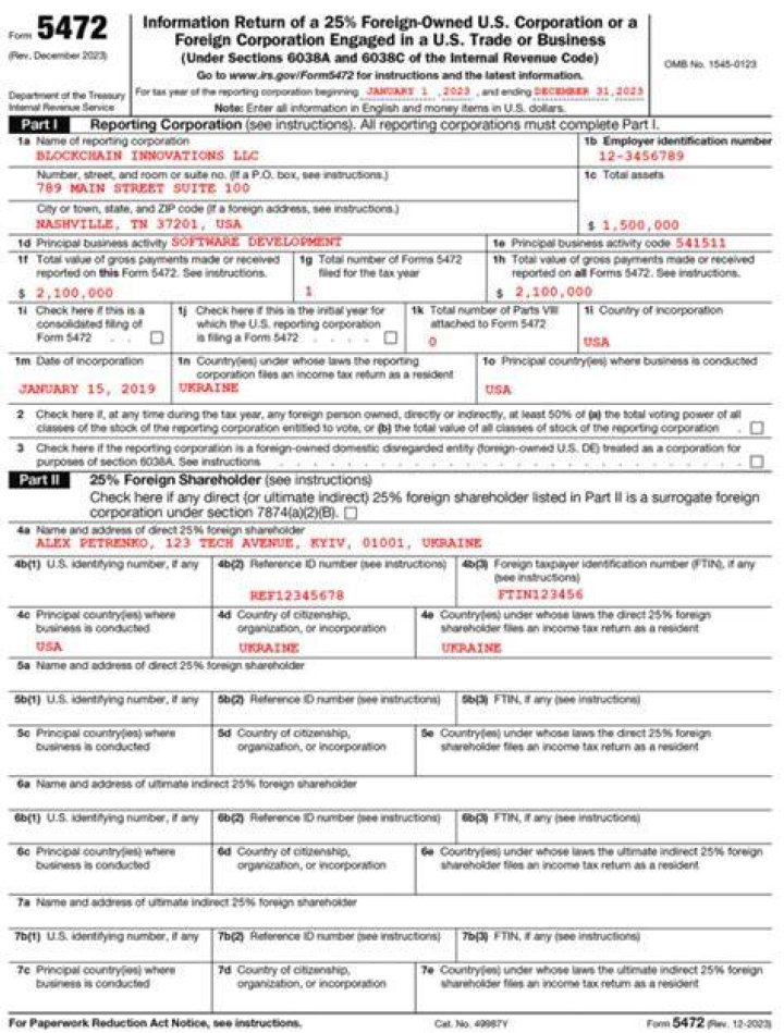 What is a foreign person for Form 5472?