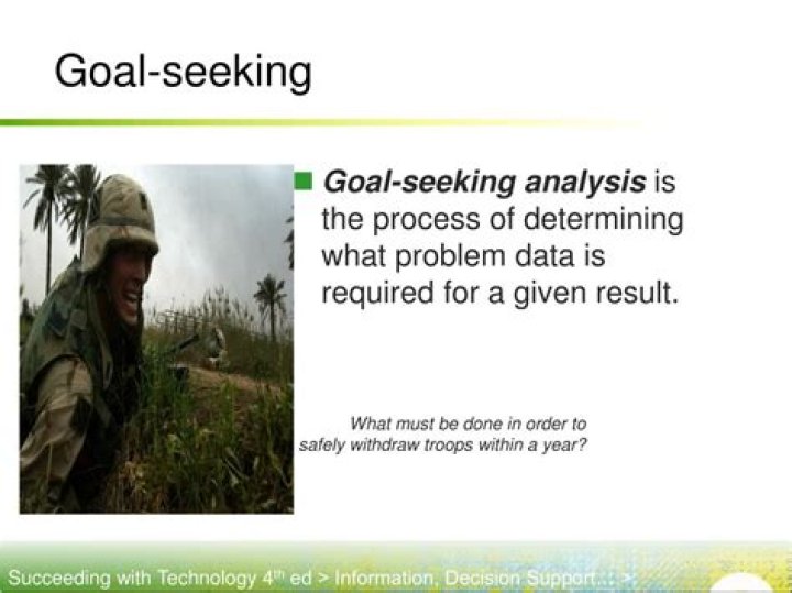What is a goal seeking analysis?
