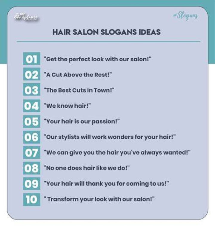 What is a good slogan for a hair salon?