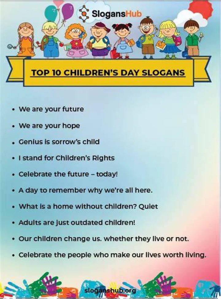 What is a good slogan for kids?
