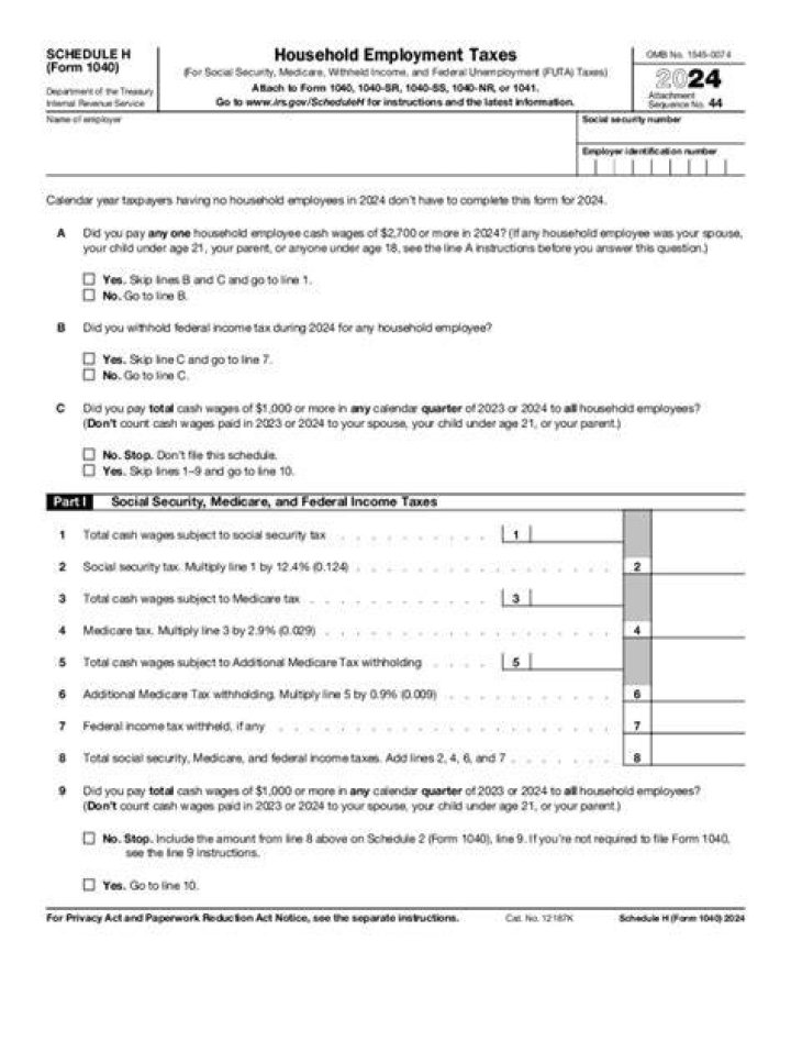 What is a household employee for tax purposes?