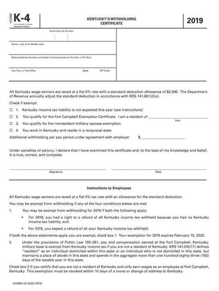 What is a K4 tax form?