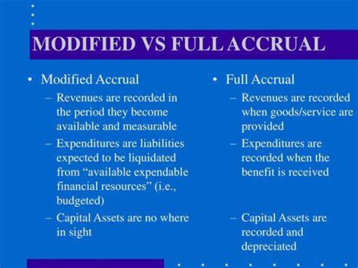 What is a Modified accrual?