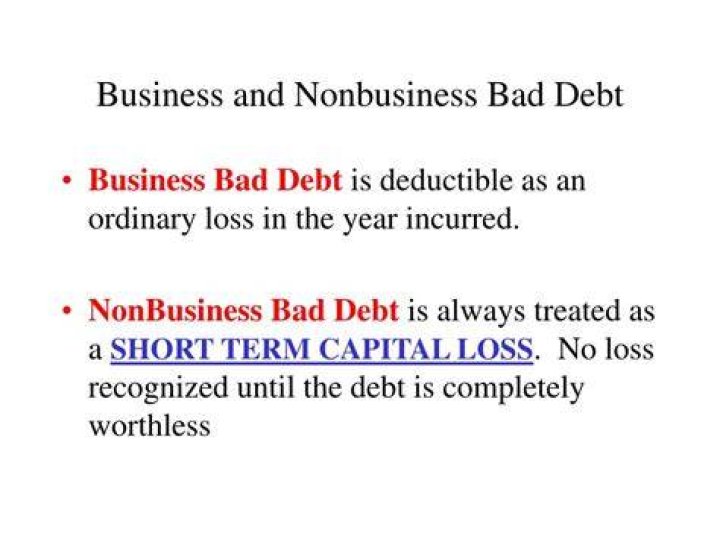 What is a non business bad debt?