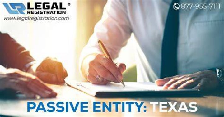 What is a passive entity in Texas?