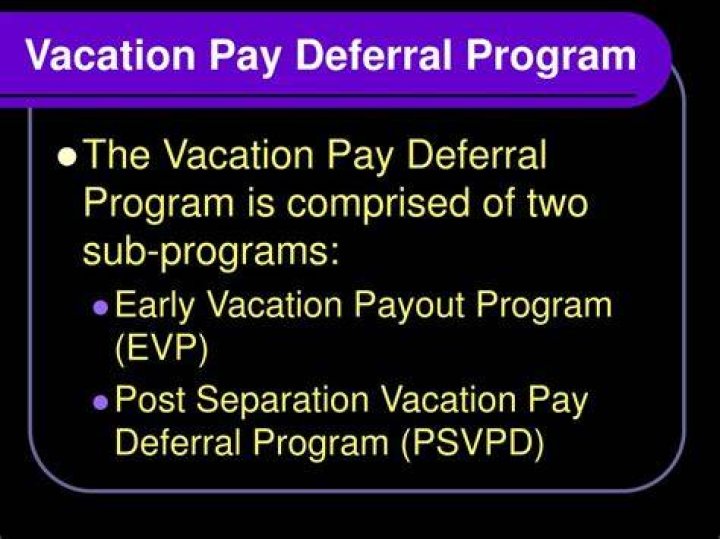 What is a pay deferral account?