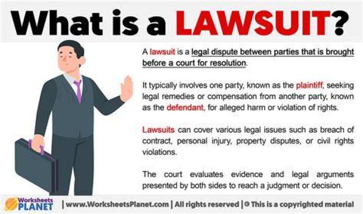What is a person involved in a lawsuit?