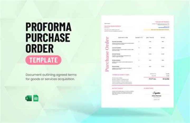 What is a proforma purchase order?