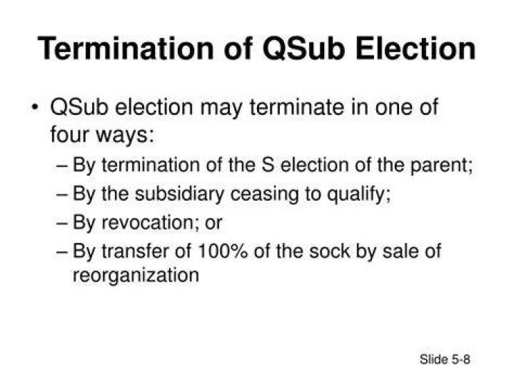 What is a QSub election?