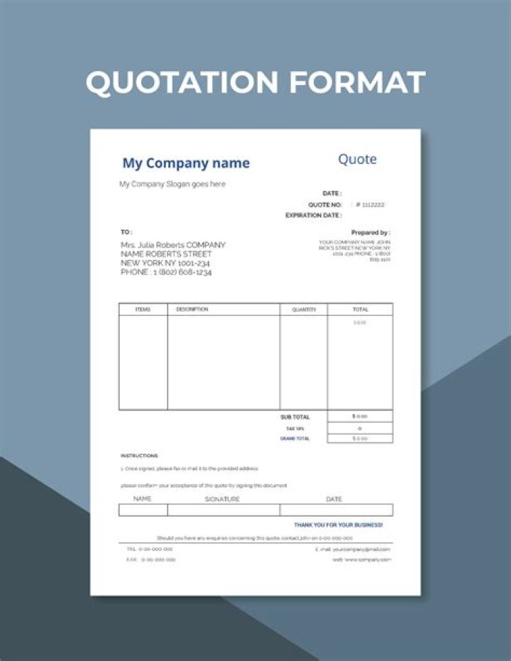What is a quotation document?