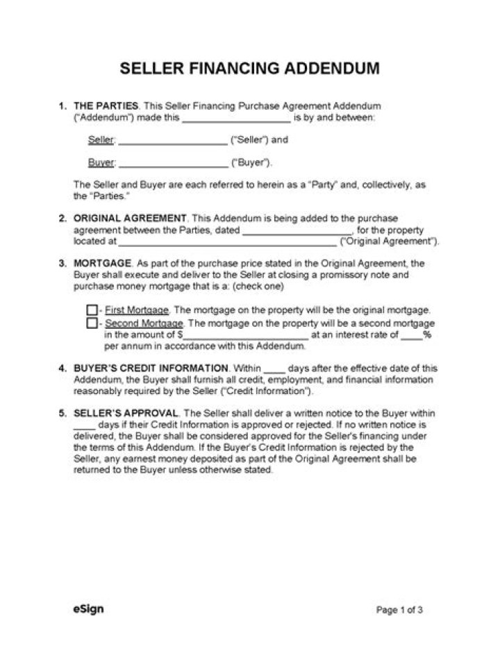 What is a seller standard addendum?
