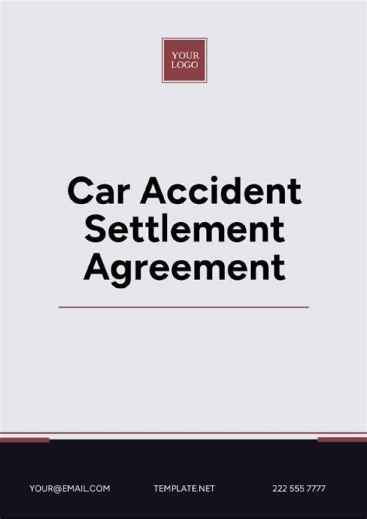 What is a settlement in an accident?