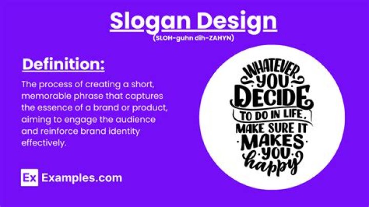 What is a slogan give an example?