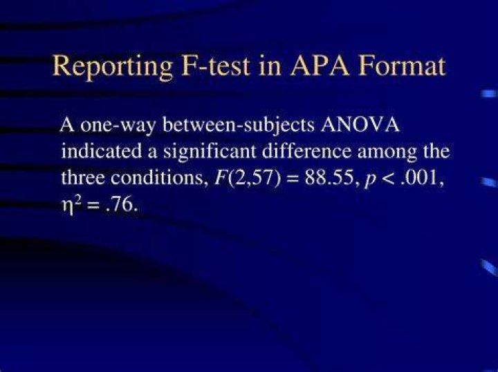 What is a statistically significant F score?