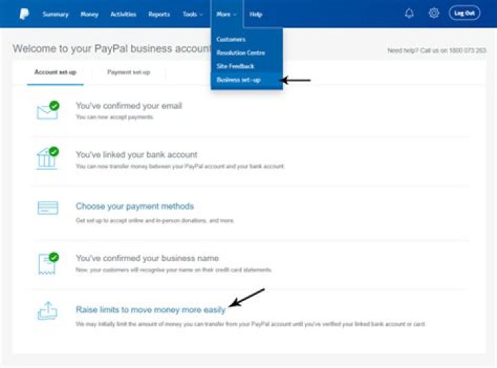 What is account limit lifted in PayPal?