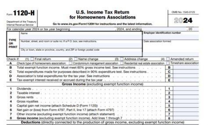 What is an 1120H tax return?