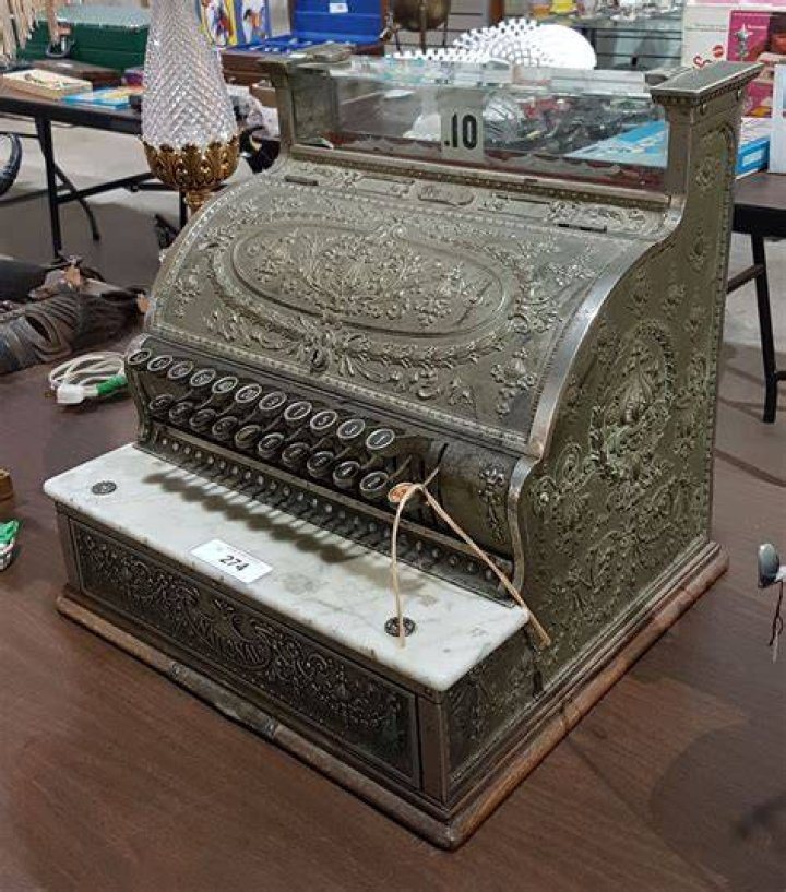 What is an antique National cash register worth?