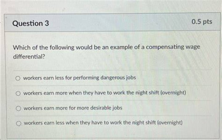 What is an example of a compensating differential?