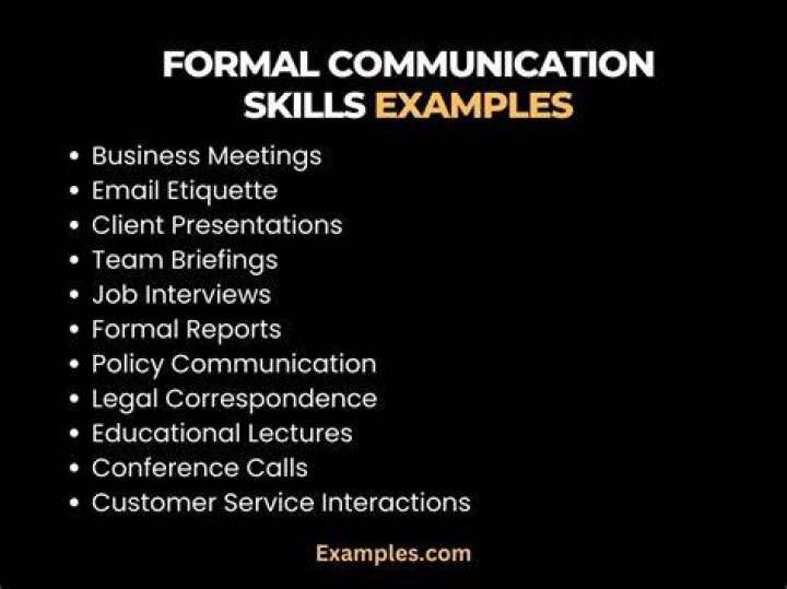 What is an example of formal communication?