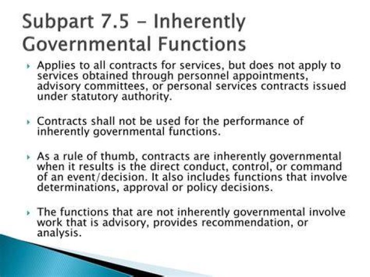 What is an inherently government function?