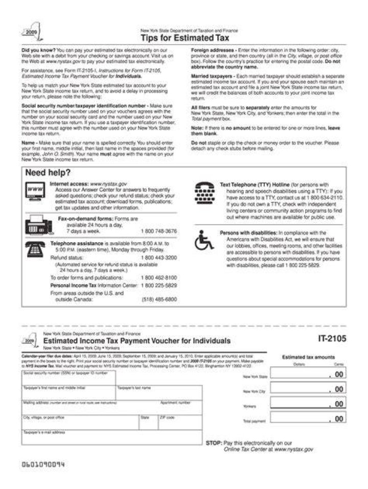 What is an IT 2105 form?