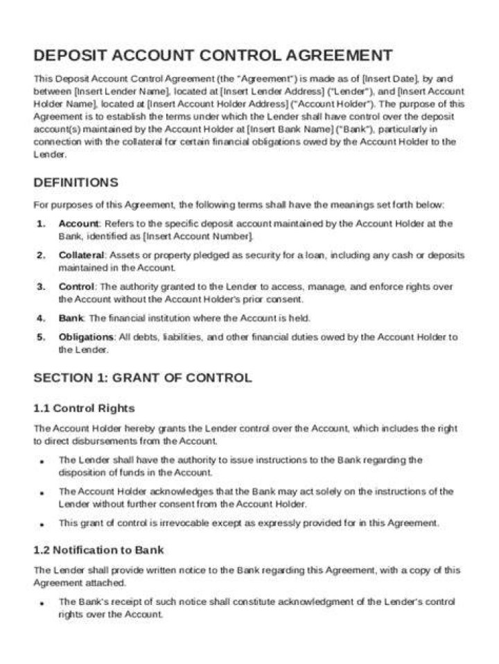 What is bank account control?