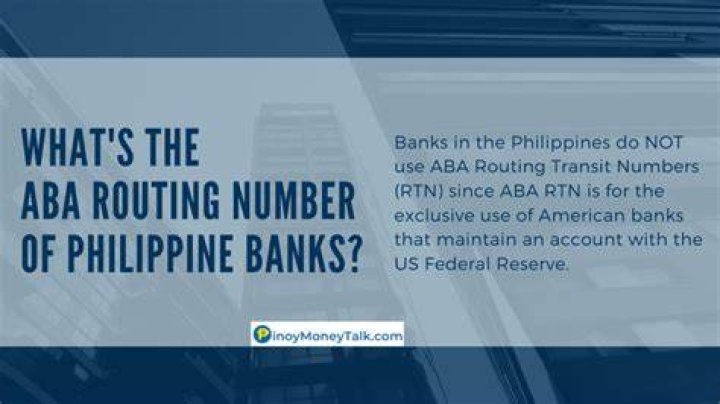 What is bank routing number BDO Philippines?