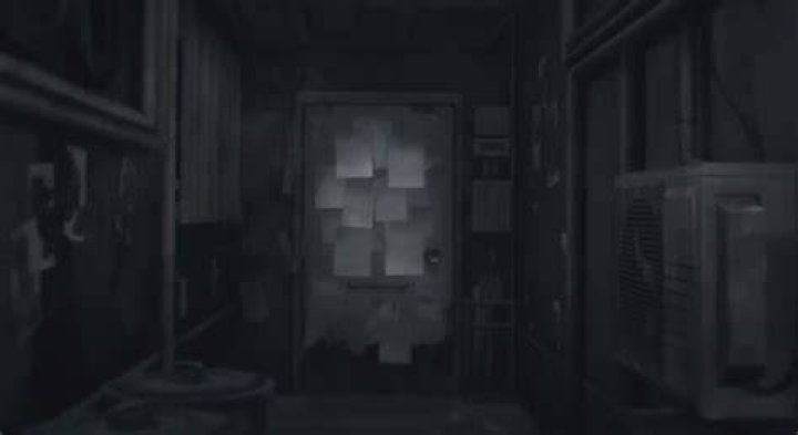 What is behind Denjis door?