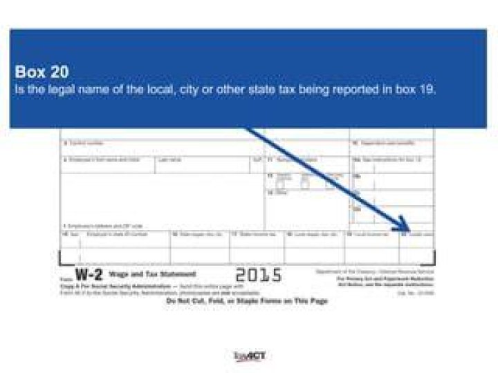 What is Box 20 locality name?