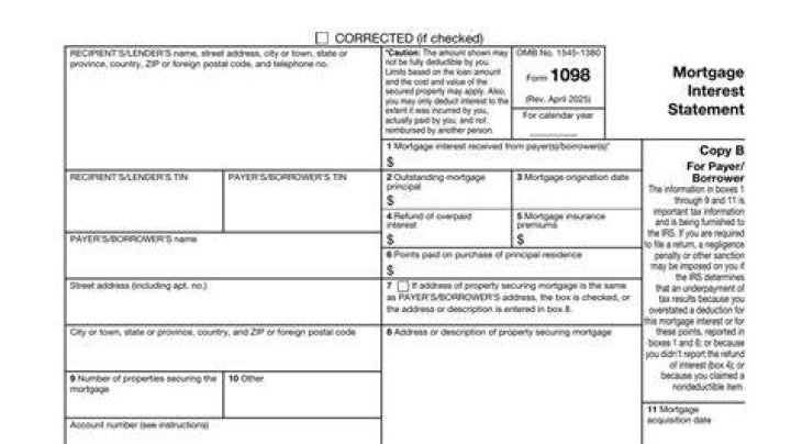 What is Box 5 on 1098 mortgage interest statement?