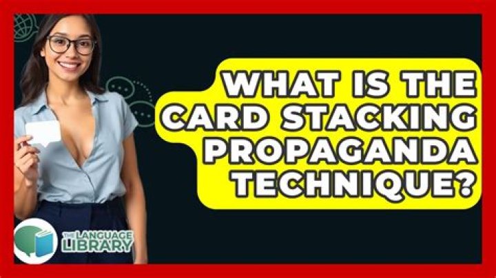 What is card stacking in literature?