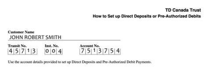 What is CC code for TD Canada Trust?