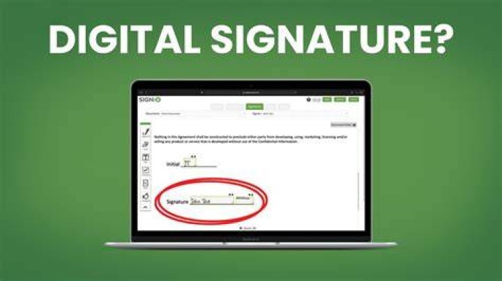 What is considered a digital signature?