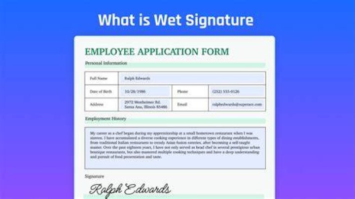 What is considered a wet signature?