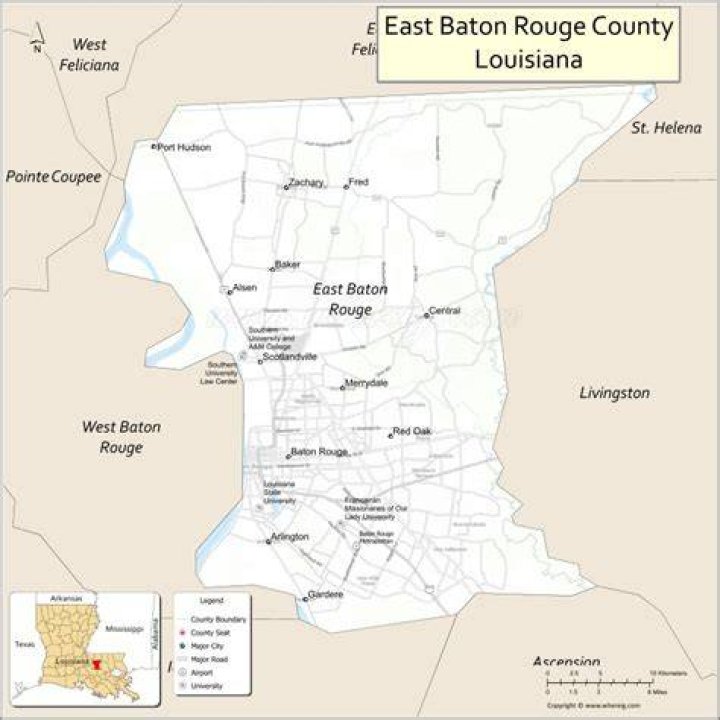 What is considered East Baton Rouge Parish?