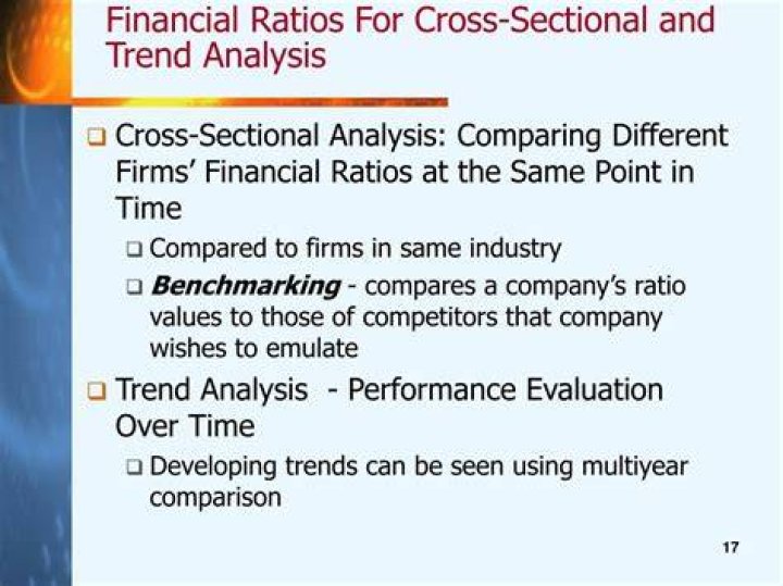 What is cross sectional analysis in financial statement analysis?