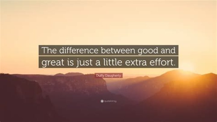 What is difference between good and great?