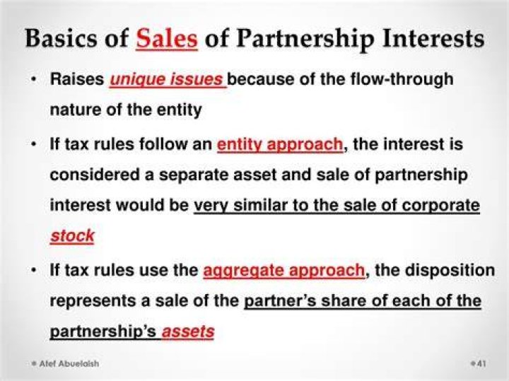 What is disposition of partnership interest?