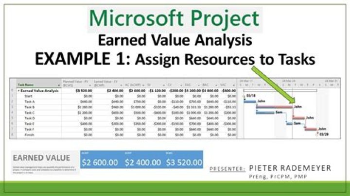 What is earned value in MS project?
