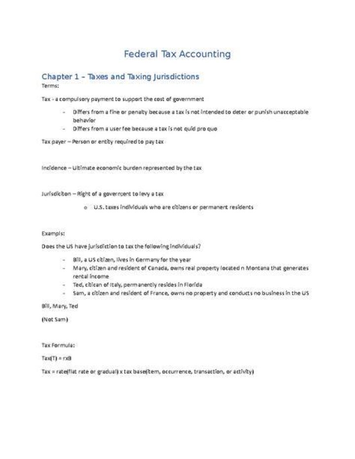 What is federal tax accounting?