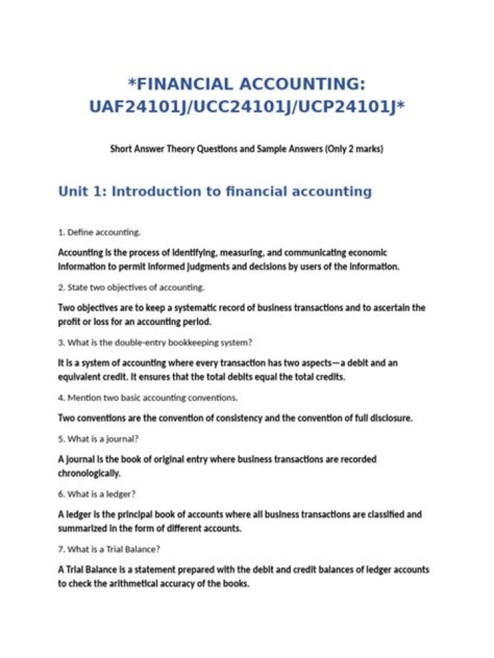 What is financial accounting in short answer?