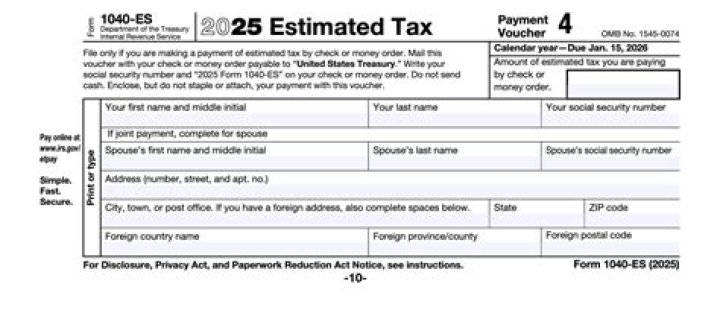 What is Form 1040-ES used for?
