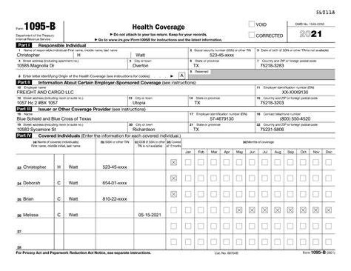 What is Form 1095-B used for?