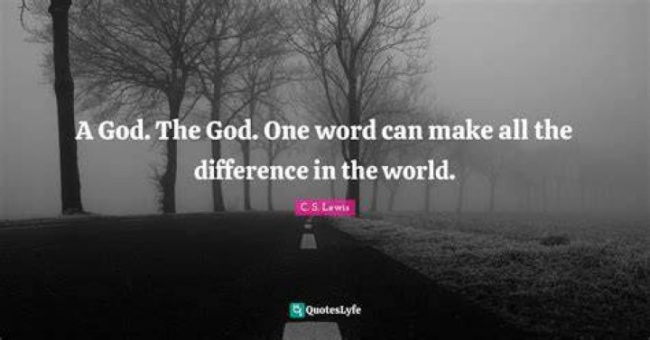 What is God in one word?