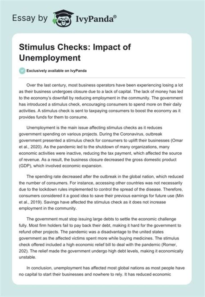 What is happening with unemployment stimulus?
