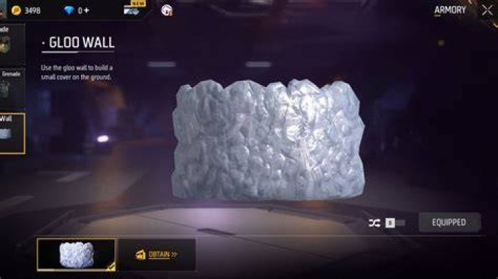 What is HP of gloo wall in Free Fire?