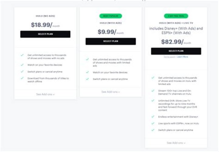 What is included in basic Hulu plan?