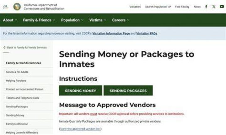 What is it called when you send an inmate money?