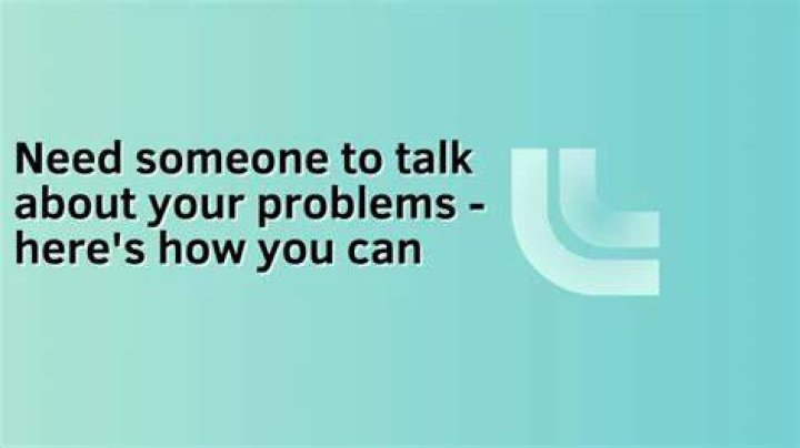 What is it called when you talk to someone about your problems?
